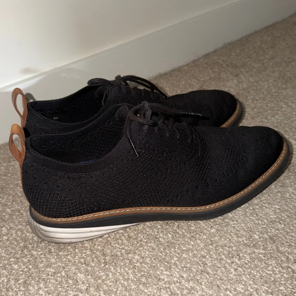 Cole Haan ZeroGrand Black Lace-Up Oxfords stitchliteShoes